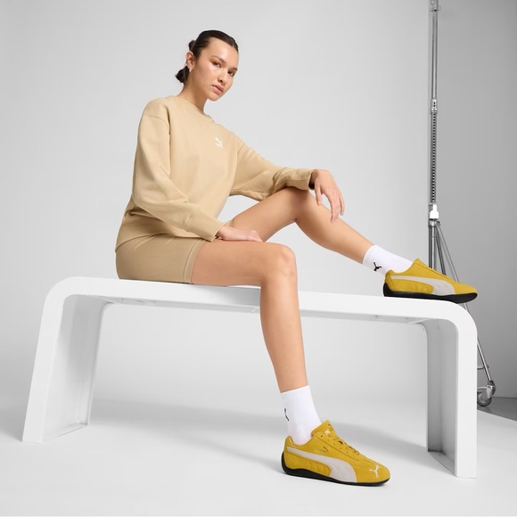 PUMA Speedcat OG Archive Gold & White Sneakers Size 9 NEW - Picture 1 of 16